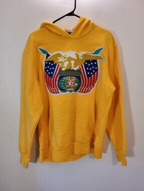 Jeff Hamilton Classic Embroidered Logo In Yellow Usa Flag - Size M
